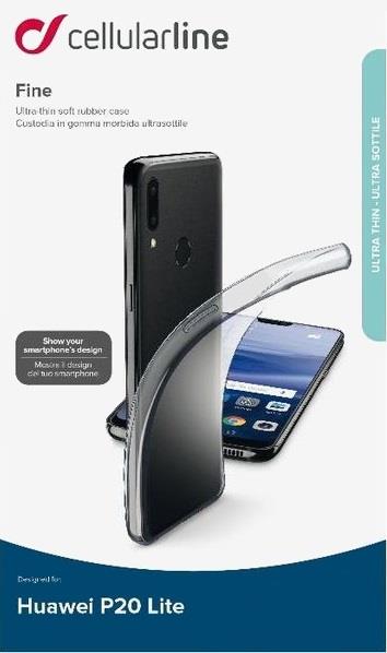 CELLULARLINE Custodia cover per Huawei P20 Lite Cellular Line Fine ultra sottile trasparente